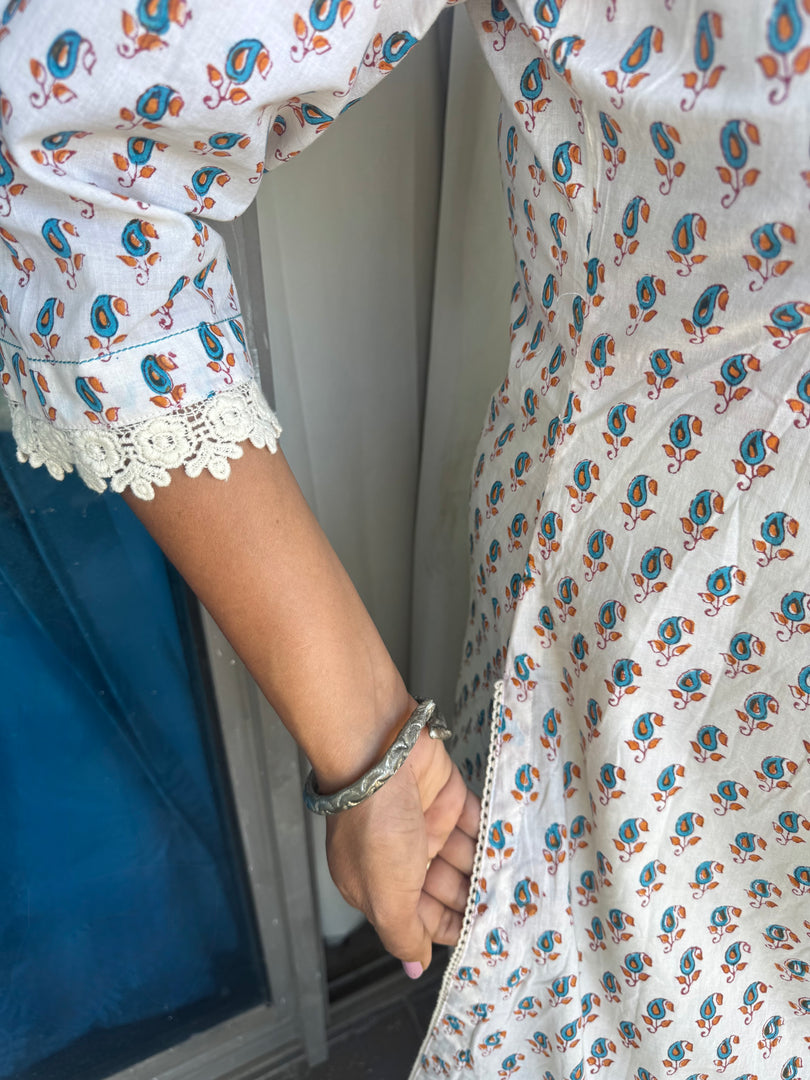 Paisley Hand-Block Print Kurti and Pant