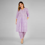 Load image into Gallery viewer, Lilac Hand-Block Print Kurti and Pant