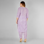 Load image into Gallery viewer, Lilac Hand-Block Print Kurti and Pant