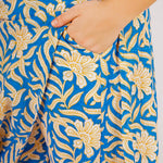 Load image into Gallery viewer, Blue Hand-Block Print Kurti and Pant