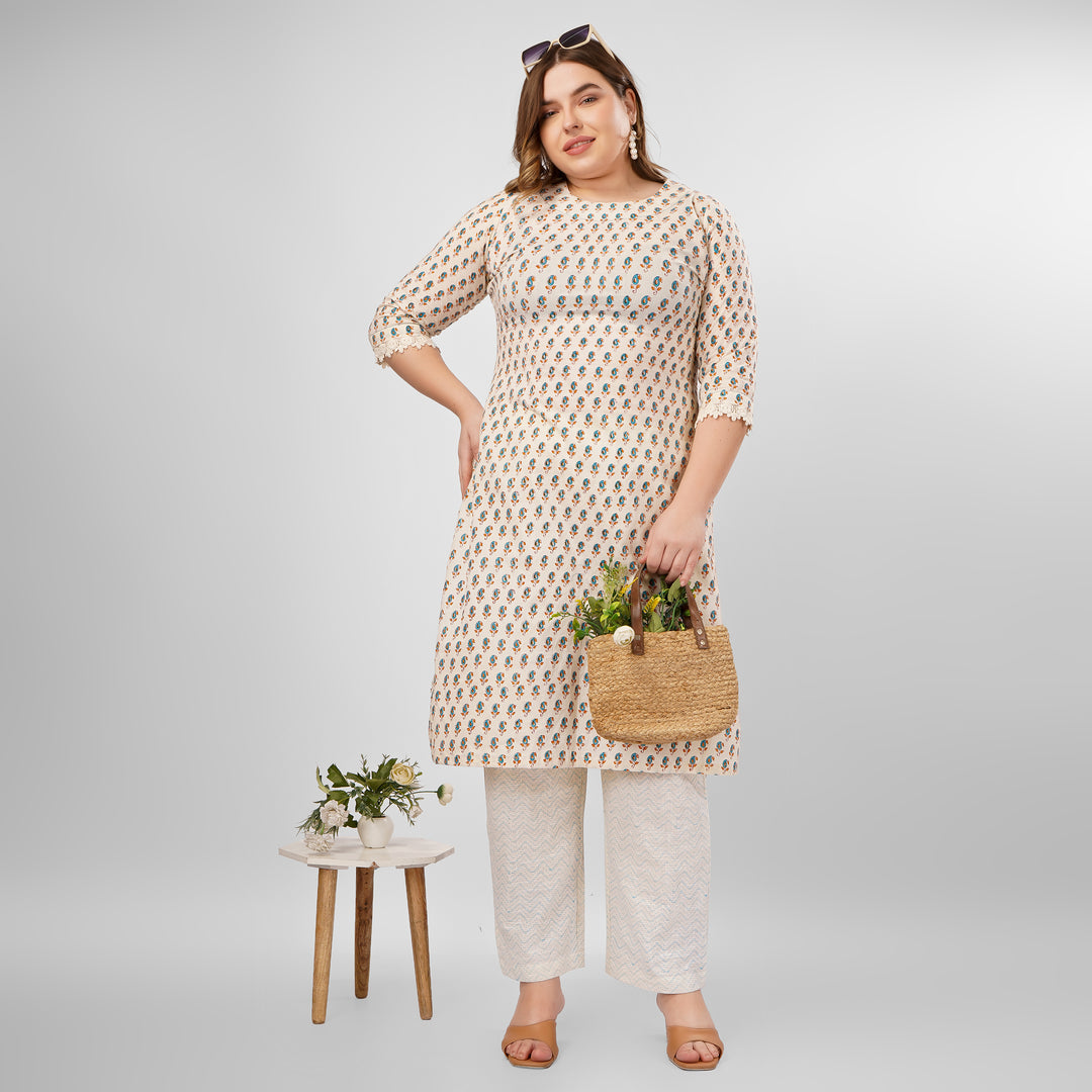 Paisley Hand-Block Print Kurti and Pant