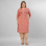 Load image into Gallery viewer, Red Hand-Block Print Kurti and Pant