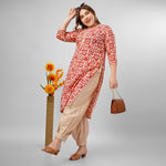 Load image into Gallery viewer, Red Hand-Block Print Kurti and Pant