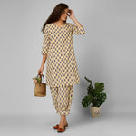 Load image into Gallery viewer, Beige Hand-Block Print Kurti and Pant (Copy)