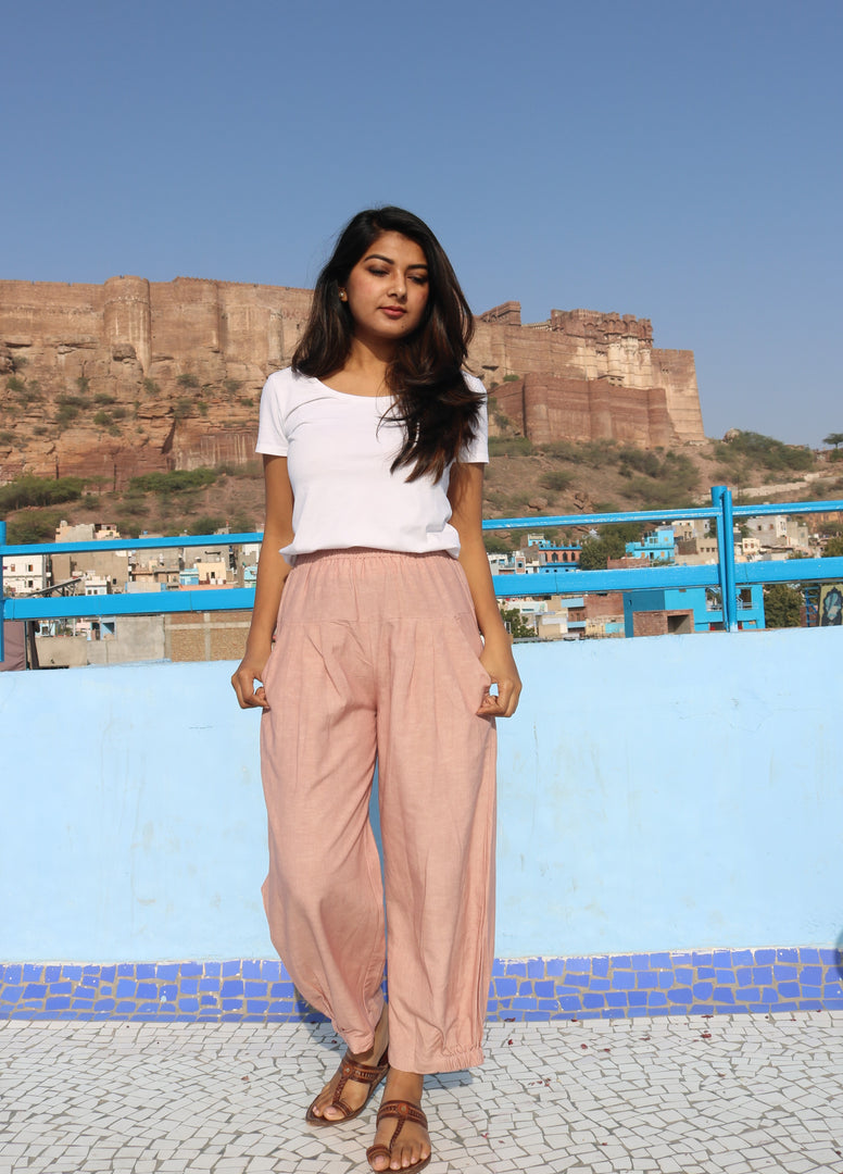 Rose Beige Unisex Baggy Yoga Pant