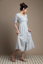 Load image into Gallery viewer, Button down print cotton maxi dress