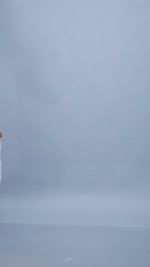 Load and play video in Gallery viewer, White Hand-Embroidered Kurti and Pant