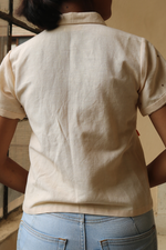 Load image into Gallery viewer, Off-White Shirt with Hand-Painted Pocket