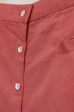 Load image into Gallery viewer, Peach Hand-Embroidered High-Low Skirt