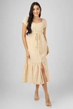 Load image into Gallery viewer, White Block Print Maxi Dress