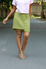 Load image into Gallery viewer, Olive Tassel Skirt