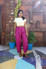Load image into Gallery viewer, Magenta Unisex Baggy Pant for Women and Men