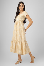 Load image into Gallery viewer, White Block Print Maxi Dress