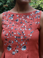 Load image into Gallery viewer, Brown Hand Embroidered top