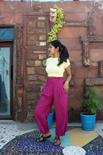 Load image into Gallery viewer, Magenta Unisex Baggy Pant for Women and Men