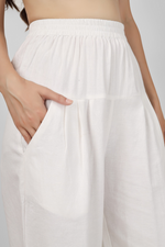 Load image into Gallery viewer, White Unisex Baggy Pant for Men and Women