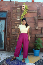 Load image into Gallery viewer, Magenta Unisex Baggy Pant for Women and Men