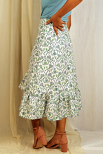 Load image into Gallery viewer, Block Printed High-Low Skirt