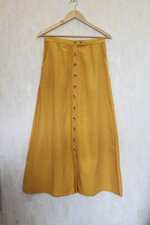 Load image into Gallery viewer, Mustard Hand-Embroidered Maxi Skirt