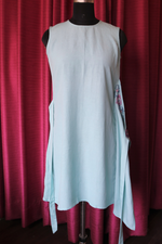 Load image into Gallery viewer, Sky Blue Hand-Embroidered Wrap Dress