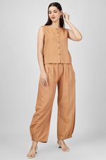 Load image into Gallery viewer, Beige Unisex Baggy Yoga Pant for Women and Men