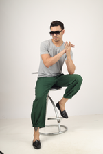 Load image into Gallery viewer, Dark Green Unisex Baggy Pant for Women and Men