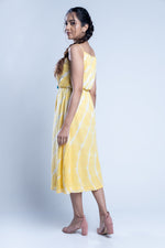 Load image into Gallery viewer, Tie-Dye Yellow Cotton Maxi Dress