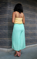 Load image into Gallery viewer, Yellow Embroidered Button top