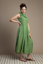 Load image into Gallery viewer, Green Collar Dress