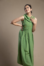 Load image into Gallery viewer, Green Collar Dress