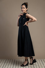 Load image into Gallery viewer, Black Collar Dress