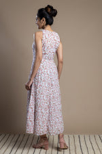 Load image into Gallery viewer, Pink Hand-Block Printed Cotton Maxi Dress