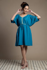 Load image into Gallery viewer, Turquoise Kaftan Dress