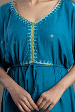 Load image into Gallery viewer, Turquoise Kaftan Dress