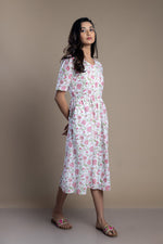 Load image into Gallery viewer, Hand-Block Printed Floral Maxi Dress