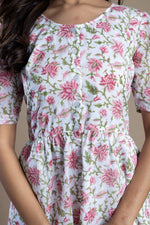 Load image into Gallery viewer, Hand-Block Printed Floral Maxi Dress