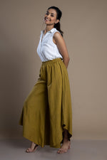 Load image into Gallery viewer, Olive High-Low Flare Pant