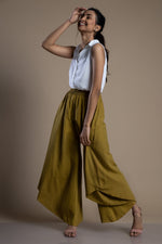Load image into Gallery viewer, Olive High-Low Flare Pant