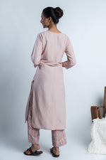 Load image into Gallery viewer, Beige Hand-Block Print Kurti and Pant
