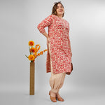 Load image into Gallery viewer, Red Hand-Block Print Kurti and Pant
