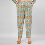 Load image into Gallery viewer, Blue Mustard Hand-Block Print Kurti and Pant
