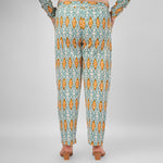 Load image into Gallery viewer, Blue Mustard Hand-Block Print Kurti and Pant
