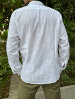 Load image into Gallery viewer, White Cotton Full Sleeve Men Shirt
