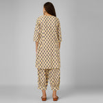 Load image into Gallery viewer, Beige Hand-Block Print Kurti and Pant (Copy)