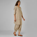 Load image into Gallery viewer, Beige Hand-Block Print Kurti and Pant (Copy)