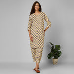 Load image into Gallery viewer, Beige Hand-Block Print Kurti and Pant (Copy)