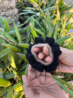 Load image into Gallery viewer, Black Bubbles Crochet Scrunchie
