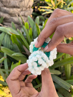 Load image into Gallery viewer, Green double layer Gajra Crochet Scrunchie
