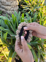 Load image into Gallery viewer, Beige Bubbles Crochet Scrunchie
