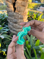 Load image into Gallery viewer, Green Layered Crochet Scrunchie
